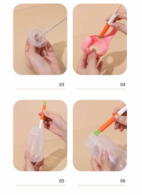 Kreatywna wielofunkcyjna szczotka do czyszczenia butelek dla niemowląt - Wianko - 8