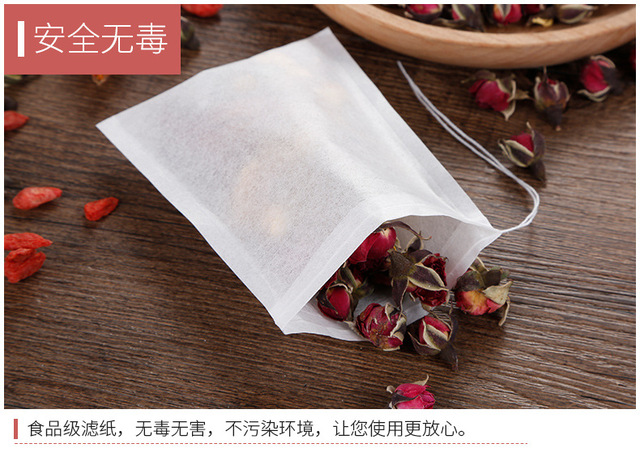 100 sztuk jednorazowych torebek do herbaty Food Grade o wymiarach 5x7cm/6x8cm z filtrem Heal Seal - Wianko - 3
