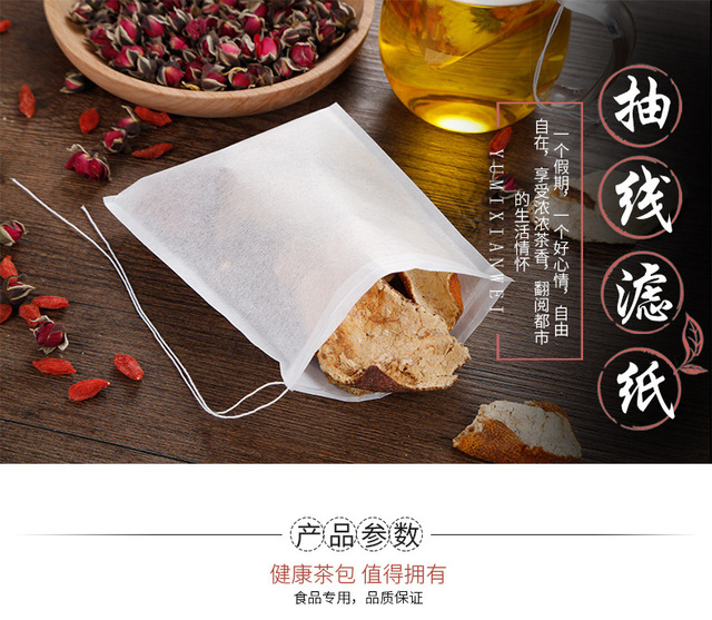 100 sztuk jednorazowych torebek do herbaty Food Grade o wymiarach 5x7cm/6x8cm z filtrem Heal Seal - Wianko - 1