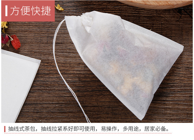 100 sztuk jednorazowych torebek do herbaty Food Grade o wymiarach 5x7cm/6x8cm z filtrem Heal Seal - Wianko - 4