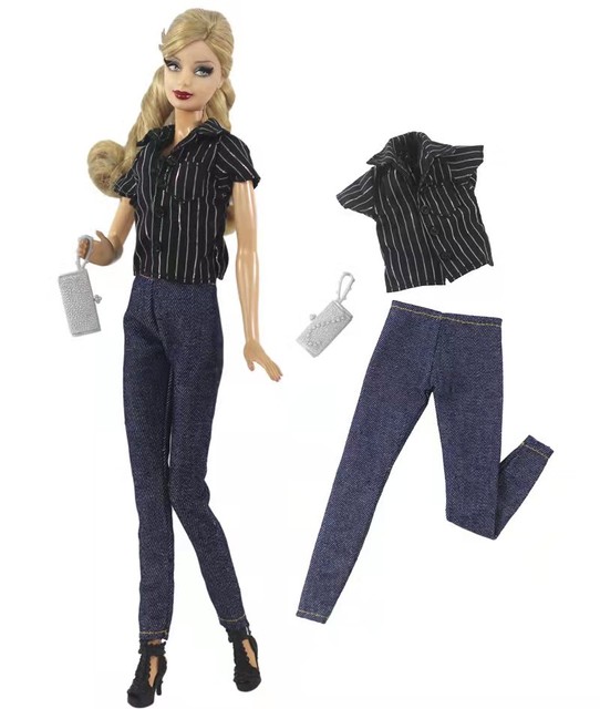 Koszula bluzka i spodnie 1/6 BJD dla lalki Barbie - zestaw ubrań na akcesoria Barbie - Wianko - 25