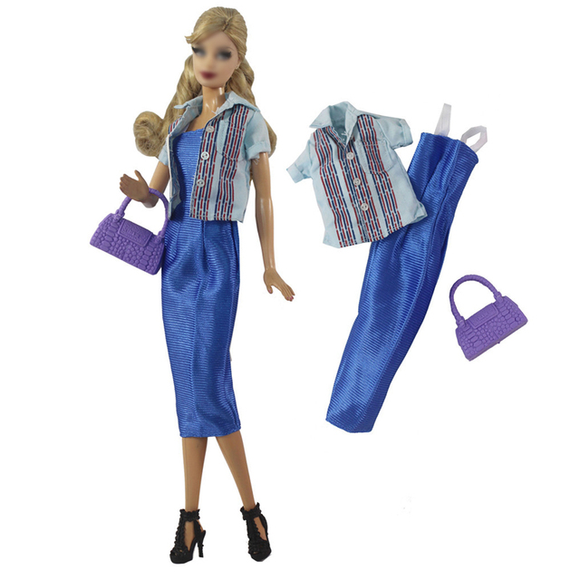 Koszula bluzka i spodnie 1/6 BJD dla lalki Barbie - zestaw ubrań na akcesoria Barbie - Wianko - 3