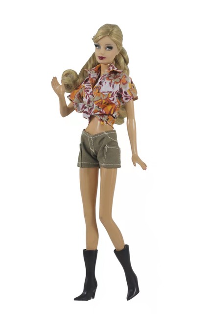 Koszula bluzka i spodnie 1/6 BJD dla lalki Barbie - zestaw ubrań na akcesoria Barbie - Wianko - 7