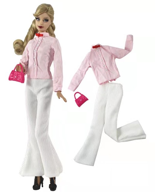 Koszula bluzka i spodnie 1/6 BJD dla lalki Barbie - zestaw ubrań na akcesoria Barbie - Wianko - 22