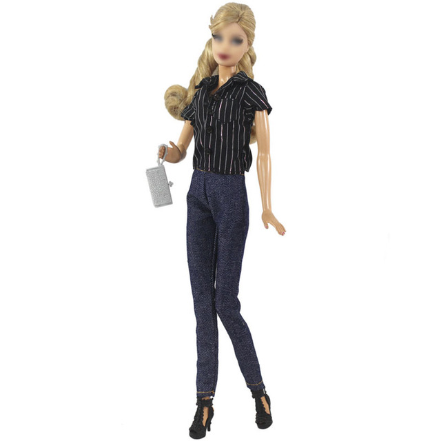 Koszula bluzka i spodnie 1/6 BJD dla lalki Barbie - zestaw ubrań na akcesoria Barbie - Wianko - 2