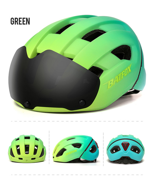 Kask rowerowy Casco Ciclismo Road Mountain MTB, superlekki - matowy zielony, z tylnym światłem - Wianko - 14
