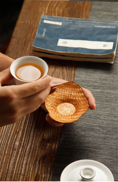 Bambusowa podkładka na kubek do herbaty japońskiej z izolacją termiczną - zestaw do herbaty Kung Fu - Wianko - 6