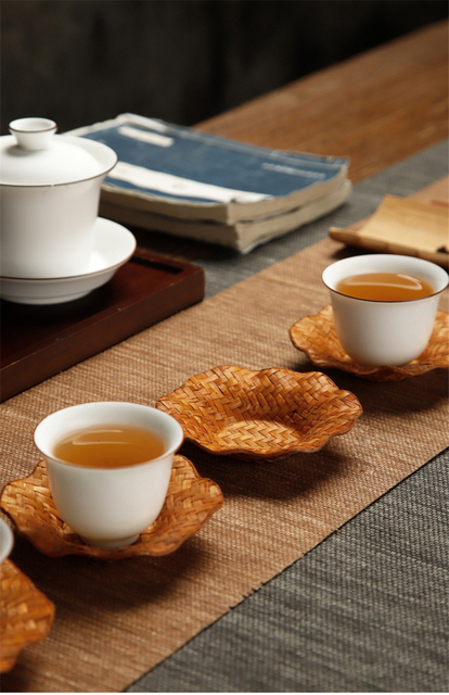 Bambusowa podkładka na kubek do herbaty japońskiej z izolacją termiczną - zestaw do herbaty Kung Fu - Wianko - 9