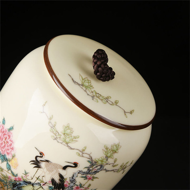 Duża ceramika-4 wzory chińskie słoik herbaty, przenośny pojemnik na herbatę z uszczelnieniem, idealny do kawy i herbaty - Wianko - 14