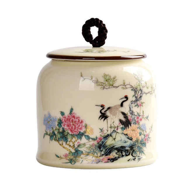 Duża ceramika-4 wzory chińskie słoik herbaty, przenośny pojemnik na herbatę z uszczelnieniem, idealny do kawy i herbaty - Wianko - 17