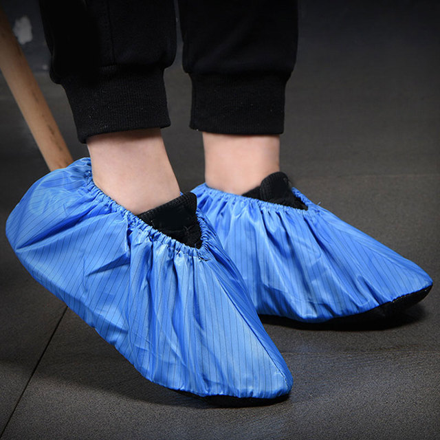 Wielokrotnego użytku ochronne pokrowce na buty do czyszczenia dywanów - antypoślizgowe, zmywalne, dla kobiet, mężczyzn, na użytko w domu i na zewnątrz - Wianko - 7