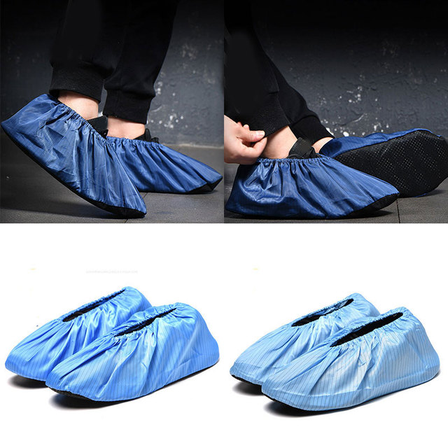 Wielokrotnego użytku ochronne pokrowce na buty do czyszczenia dywanów - antypoślizgowe, zmywalne, dla kobiet, mężczyzn, na użytko w domu i na zewnątrz - Wianko - 3