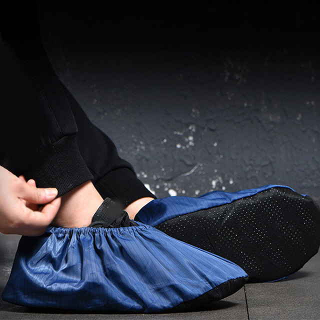 Wielokrotnego użytku ochronne pokrowce na buty do czyszczenia dywanów - antypoślizgowe, zmywalne, dla kobiet, mężczyzn, na użytko w domu i na zewnątrz - Wianko - 6
