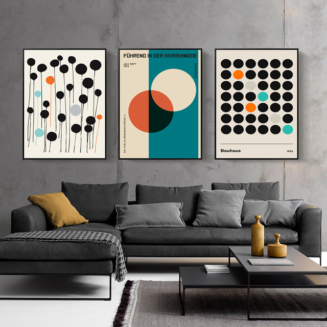 Obrazy ścienne bez ramki - nowoczesne geometria w stylu Pop Art, Morandi kolor Dot, dekoracja pokoju domowego - malarstwo i kaligrafia - Wianko - 4