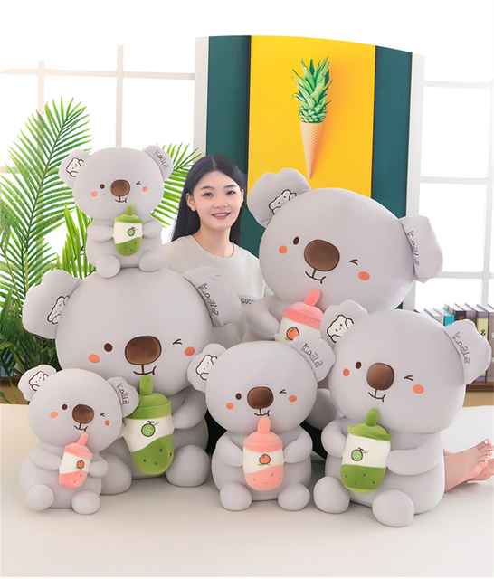 Pluszowa lalka Koala herbata mleczna 40CM - miękki tłuszcz, poduszka do domu i dekoracja pokoju, prezent urodzinowy dla niej - Wianko - 8
