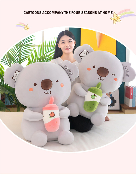 Pluszowa lalka Koala herbata mleczna 40CM - miękki tłuszcz, poduszka do domu i dekoracja pokoju, prezent urodzinowy dla niej - Wianko - 12
