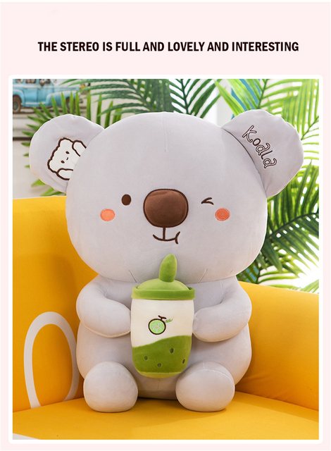 Pluszowa lalka Koala herbata mleczna 40CM - miękki tłuszcz, poduszka do domu i dekoracja pokoju, prezent urodzinowy dla niej - Wianko - 11