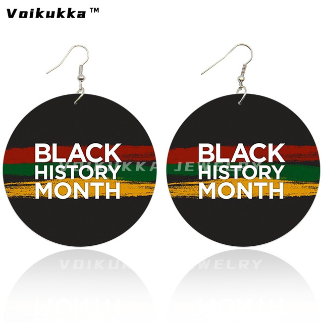 Kolczyki wiszące Voikukka - czarne drewniane, dwustronne, dla kobiet, prezenty - Wianko - 13