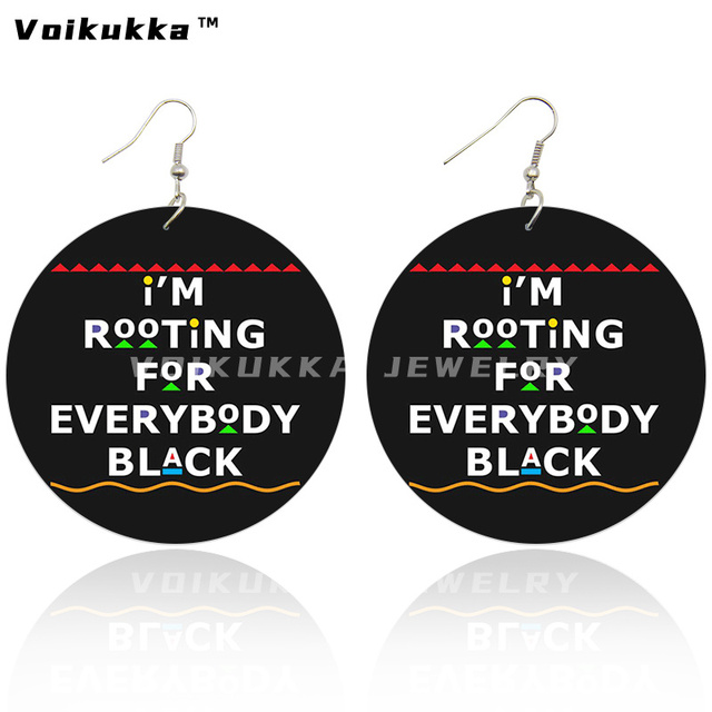 Kolczyki wiszące Voikukka - czarne drewniane, dwustronne, dla kobiet, prezenty - Wianko - 11