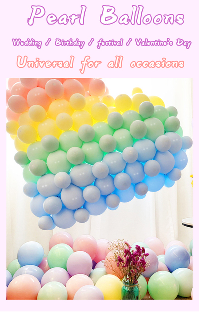 Balony lateksowe perłowe 10 cali dla dzieci - urodziny, wesele, walentynki, boże narodzenie, wielkanoc - dekoracje świąteczne - Wianko - 1