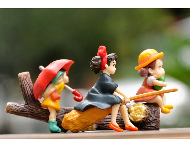 Figurka akcji Kiki dostawa usługi Totoro Ogród - Miniaturowa dekoracyjna zabawka Anime z Japonii - Wianko - 6