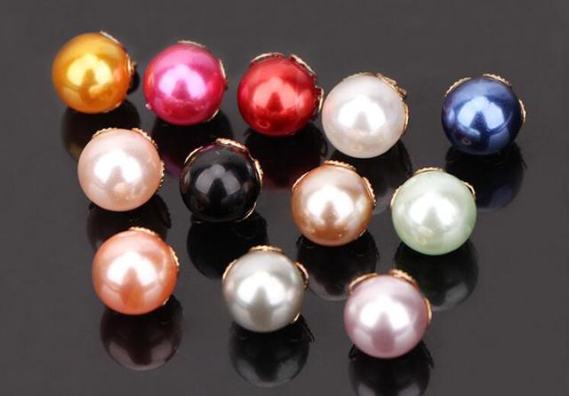 Guziki perłowe 10 mm, 5 szt., złote koronki, wysokiej jakości (do dekoracji, szycia i scrapbookingu) - Wianko - 26