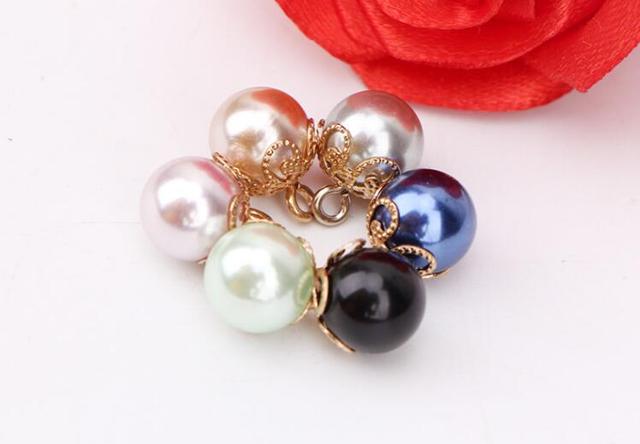 Guziki perłowe 10 mm, 5 szt., złote koronki, wysokiej jakości (do dekoracji, szycia i scrapbookingu) - Wianko - 30