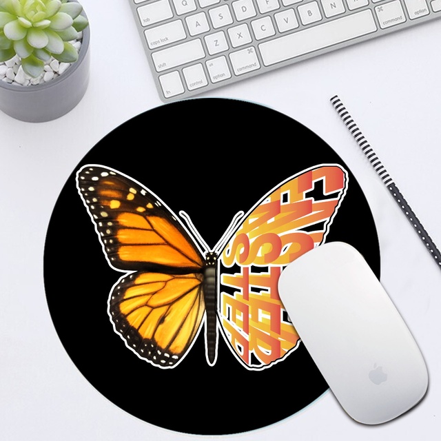 Podkładka pod mysz do gier PU skóra drukowane Butterfly drzewo 22x22cm - Wianko - 16