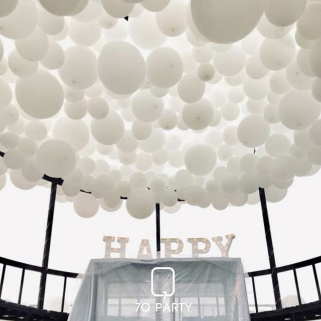 Matowe białe balony lateksowe 5, 10, 12, 18, 36 - dekoracje ślubne, urodzinowe - Wianko - 7