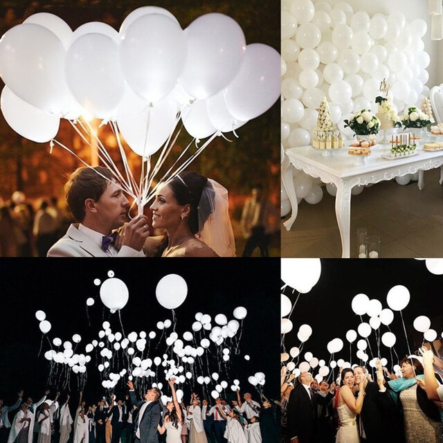 Matowe białe balony lateksowe 5, 10, 12, 18, 36 - dekoracje ślubne, urodzinowe - Wianko - 8