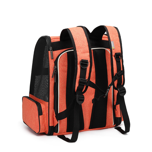 Plecak Cat Carrier - wysuwany składany plecak z kotem, przenoszenie dla kotów i małych psów, przenośna torba transportowa - Wianko - 3