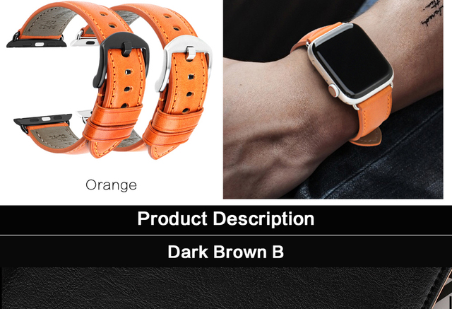 Skórzana opaska MAIKES na zegarek Apple Watch 44mm 42mm 40mm 38mm serii 4/3/2/1 dla mężczyzn i kobiet - czarny pasek iWatch Watchband - Wianko - 13