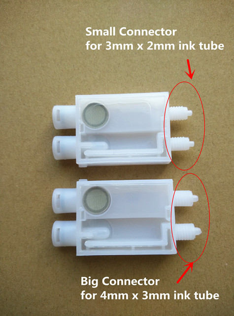 10 sztuk złączy odpornych na rozpuszczalniki-M7 rur 4mm x 3mm do drukarek EPSON B-300, B-310, B-500, B-510 - Wianko - 1