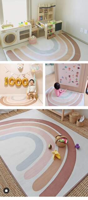 Dywany Bubble Kiss Rainbow do salonu, pokoju dziecięcego i sypialni - mata podłogowa Home Decor Salon Nordic dla dzieci - prezent - Wianko - 13