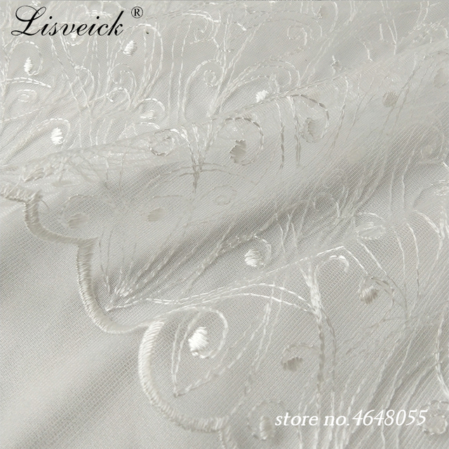 Tiul haftowany w kostki biały na żebra ze zdobieniem koronkowym, 1 jard, tkanina idealna do sukni ślubnych i wieczorowych - Wianko - 6