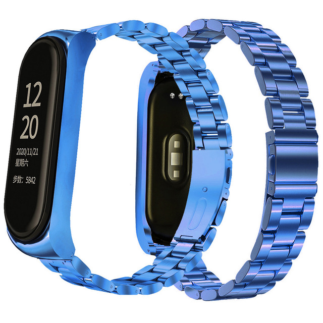 Stalowe paski zegarka z bransoletą ze stali nierdzewnej do Xiaomi Mi M3-M6 oraz Miband 3-6 - Wianko - 3