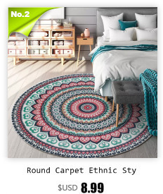Miękka mata podłogowa z klasycznym geometrycznym wzorem kwiatowym - okrągły dywan antypoślizgowy, idealny do salonu i sypialni - Wianko - 2