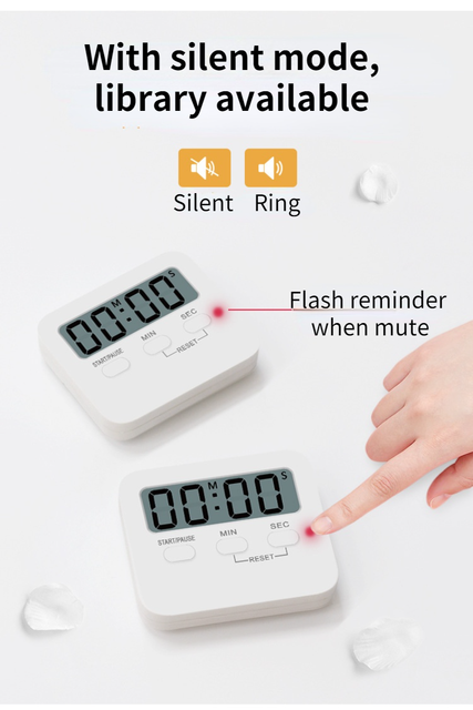 Minutnik kuchenny LCD z funkcją odliczania magnetycznym zegarem i przypomnieniem temperatury - Wianko - 3