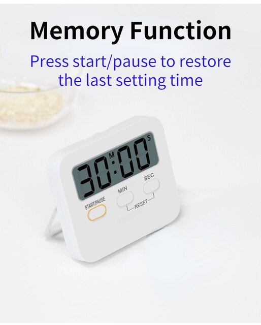 Minutnik kuchenny LCD z funkcją odliczania magnetycznym zegarem i przypomnieniem temperatury - Wianko - 5