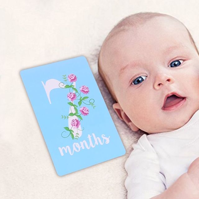 Zestaw kart fotograficznych Baby Milestone 900C - 12 niezapomnianych chwil pierwszego roku dziecka - Wianko - 4