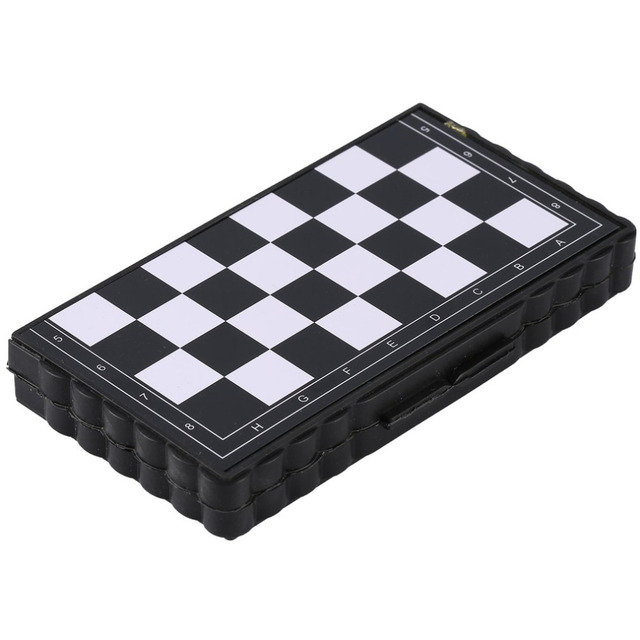 Mini szachy składane, magnetyczne, plastikowe, przenośna szachownica - zabawka dla dzieci - Wianko - 7