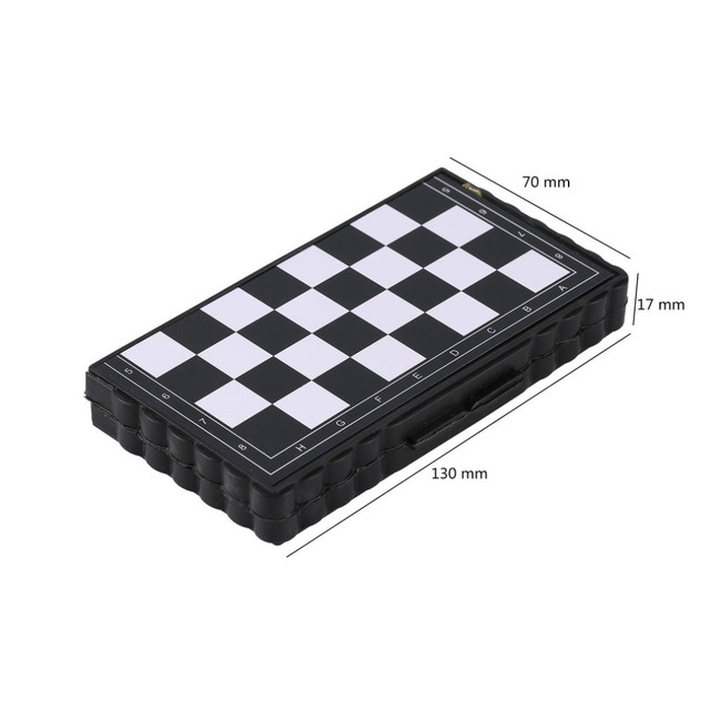 Mini szachy składane, magnetyczne, plastikowe, przenośna szachownica - zabawka dla dzieci - Wianko - 8