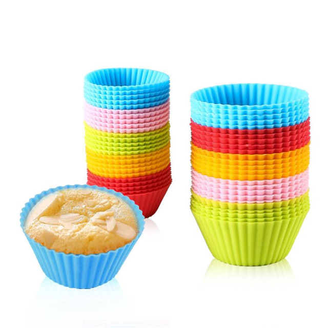 Formy silikonowe do pieczenia Cupcake i Muffin babeczek - zestaw 8 sztuk (6.5*3cm) - Wianko - 1