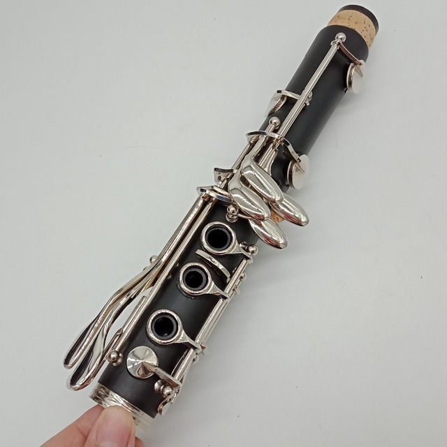 Profesjonalny klarnet Music Fancier Club bakelit Bb posrebrzane klucze 17 klawiszy z etui ustnik MFCCL-650 - Wianko - 8