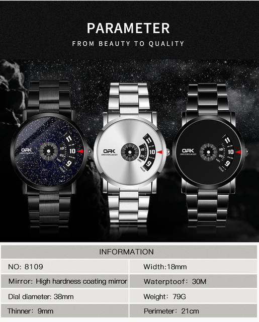 Zegarek męski OPK Montre Homme kwarcowy w luksusowym stylu - Wianko - 7