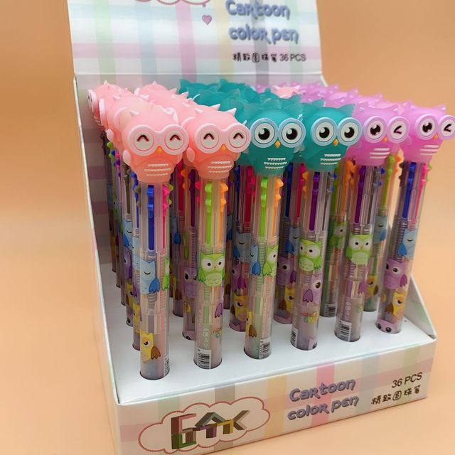 Długopis kulkowy kucyk jednorożec z 6 ślicznymi kolorowymi zwierzęcymi wzorami, z kawaii rollerball, silikonową końcówką, idealny na prezent - Wianko - 7