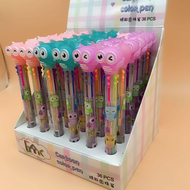 Długopis kulkowy kucyk jednorożec z 6 ślicznymi kolorowymi zwierzęcymi wzorami, z kawaii rollerball, silikonową końcówką, idealny na prezent - Wianko - 8