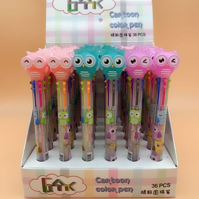 Długopis kulkowy kucyk jednorożec z 6 ślicznymi kolorowymi zwierzęcymi wzorami, z kawaii rollerball, silikonową końcówką, idealny na prezent - Wianko - 6