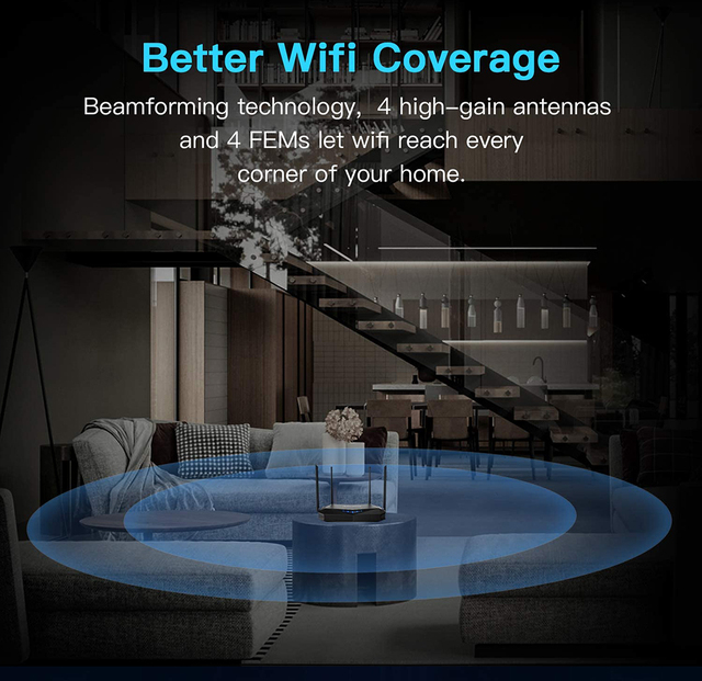 GDGH A6 Router Wi-Fi 6 Plus 1800 mb/s, obsługujący pasmo 2.4Ghz i 5Ghz - globalna wersja - Wianko - 4
