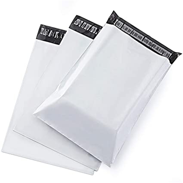 Torba kurierska biała zamykana na samoprzylepną kopertę - 30/50 sztuk/partia, PE plastikowe etui - 24 rozmiary - Wianko - 5